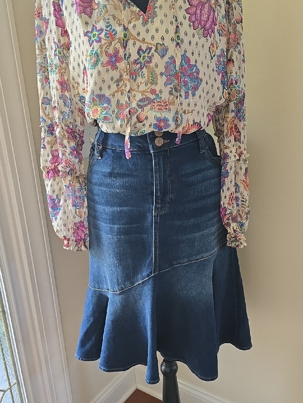 New York & Co Denim Skirt